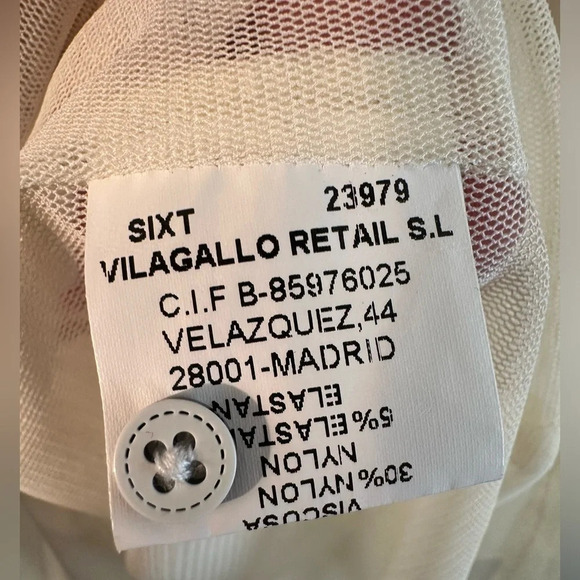 VILAGALLO Spanish Silk Stretch Horizontal Print Shirt Dress Sz 38 US 6 NEW COND - Picture 11 of 16